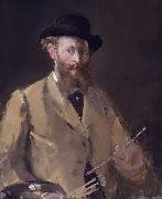 Edouard Manet Selbstportrat mit Palette oil painting artist